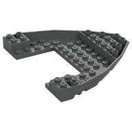 Boat Hull Section, Brick 10 x 12 x 1 with 4 x 6 Cutout (Dark Bluish Gray)