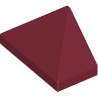 Brick Sloped 45° 2 x 1 Triple with Ovoid Bottom Pin (Dark Red)