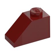 Brick Sloped 45° 2 x 1 with Bottom Pin (Dark Red)