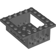 Cockpit 6 x 6 x 2 Cabin Base with Technic Holes (Dark Bluish Gray)