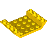 Brick Sloped Inverted 45° 6 x 4 Double with 4 x 4 Recessed (Yellow)