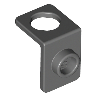 Minifig Neckwear Bracket [One Stud] (Dark Bluish Gray)