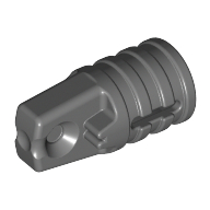 Hinge Cylinder 1 x 2 Locking with 1 Finger and Axle Hole On Ends (Dark Bluish Gray)