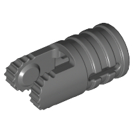 Hinge Cylinder 1 x 2 Locking with 2 Click Fingers and Axle Hole, 9 Teeth (Dark Bluish Gray)