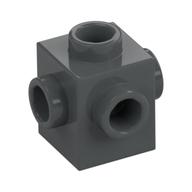 Brick Special 1 x 1 Studs on 4 Sides (Dark Bluish Gray)
