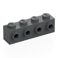 Brick Special 1 x 4 with 4 Studs on One Side (Dark Bluish Gray)