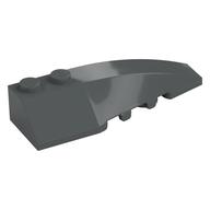 Brick Wedged, Curved 6 x 2 Right, Inner Ridges (Dark Bluish Gray)