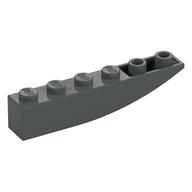 Brick Curved Inverted 6 x 1 (Dark Bluish Gray)