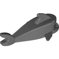 Animal Body Part, Shark Body, without Bottom Tube (Dark Bluish Gray)