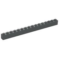 Brick 1 x 16 (Dark Bluish Gray)