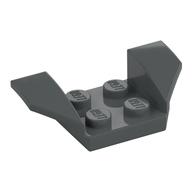 Mudguard 2 x 4 with 2 x 2 Studs and Flared Wings (Dark Bluish Gray)