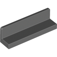 Panel 1 x 4 x 1 with Rounded Corners [Thick Wall] (Dark Bluish Gray)