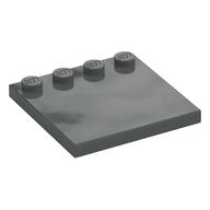 Plate Special 4 x 4, Studs on One Edge Plain] (Dark Bluish Gray)