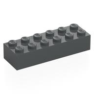 Brick 2 x 6 (Dark Bluish Gray)
