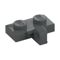 Hinge Plate 1 x 2 Locking with 1 Finger on Side, with Groove (Dark Bluish Gray)