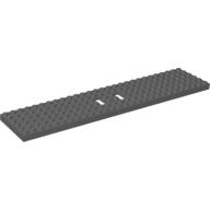 Vehicle Base, Train 6 x 28 with Two 1 x 2 Openings [3 Round Holes Each End] (Dark Bluish Gray)