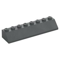 Brick Sloped 45° 2 x 8 (Dark Bluish Gray)