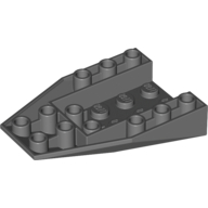 Brick Wedged, Sloped Inverted 6 x 4 with 2 Stud Connections (Dark Bluish Gray)
