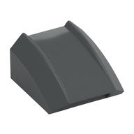 Brick Curved 2 x 2 with Lip, No Studs (Dark Bluish Gray)