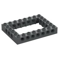 Technic Brick 6 x 8 with 4 x 6 Opening (Dark Bluish Gray)