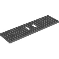 Vehicle Base, Train 6 x 24 with Two 1 x 2 Cutouts and 3 Round Holes Each End (Dark Bluish Gray)