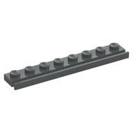 Plate Special 1 x 8 with Door Rail (Dark Bluish Gray)