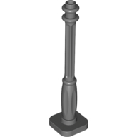 Lamp Post 2 x 2 x 7 with 6 Base Flutes (Dark Bluish Gray)
