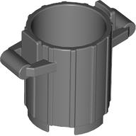 Trash Can with 2 Cover Holders (Dark Bluish Gray)