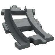 Duplo Train Track 4 x 8 Curved [Short] (Dark Bluish Gray)