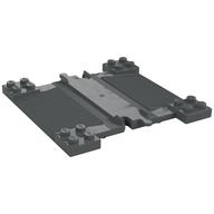 Duplo Train Track with Ramps For Car Crossing (Dark Bluish Gray)