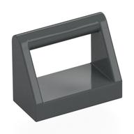 Tile Special 1 x 2 with Handle (Dark Bluish Gray)