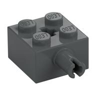 Brick Special 2 x 2 with Pin and Axle Hole (Dark Bluish Gray)