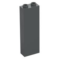 Brick 1 x 2 x 5 with Hollow Studs (Dark Bluish Gray)