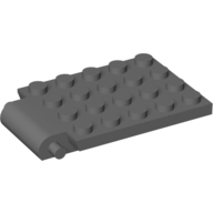 Plate Special 4 x 6 x 2/3 with Trap Door Hinge (Dark Bluish Gray)