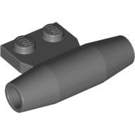 Engine - Smooth, Small 1 x 2 Side Plate [With Axle Holders] (Dark Bluish Gray)