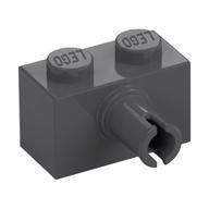 Brick Special 1 x 2 with Pin (Dark Bluish Gray)