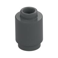 Brick Round 1 x 1 Open Stud (Dark Bluish Gray)