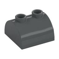 Brick Curved 2 x 2, Two Top Studs (Dark Bluish Gray)
