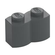 Brick Special 1 x 2 Palisade [aka Log] (Dark Bluish Gray)