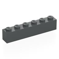 Brick 1 x 6 (Dark Bluish Gray)