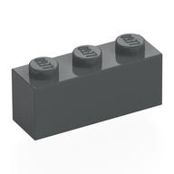 Brick 1 x 3 (Dark Bluish Gray)