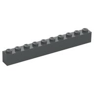 Brick 1 x 10 (Dark Bluish Gray)