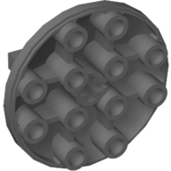 Plate Special 1 x 2 with 4 x 4 disk at 90 degrees (Dark Bluish Gray)