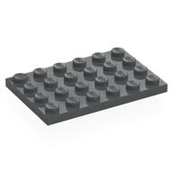 Plate 4 x 6 (Dark Bluish Gray)