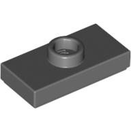 Plate Special 1 x 2 with 1 Stud with Groove (Jumper) (Dark Bluish Gray)