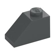 Brick Sloped 45° 2 x 1 with Bottom Pin (Dark Bluish Gray)