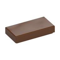 Tile 1 x 2 with Groove (Reddish Brown)