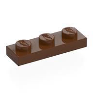 Plate 1 x 3 (Reddish Brown)
