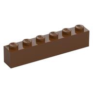 Brick 1 x 6 (Reddish Brown)
