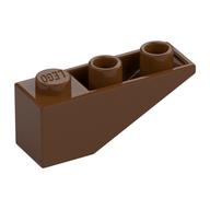 Brick Sloped Inverted 33° 3 x 1 with Internal Stopper and No Front Stud Connection (Reddish Brown)